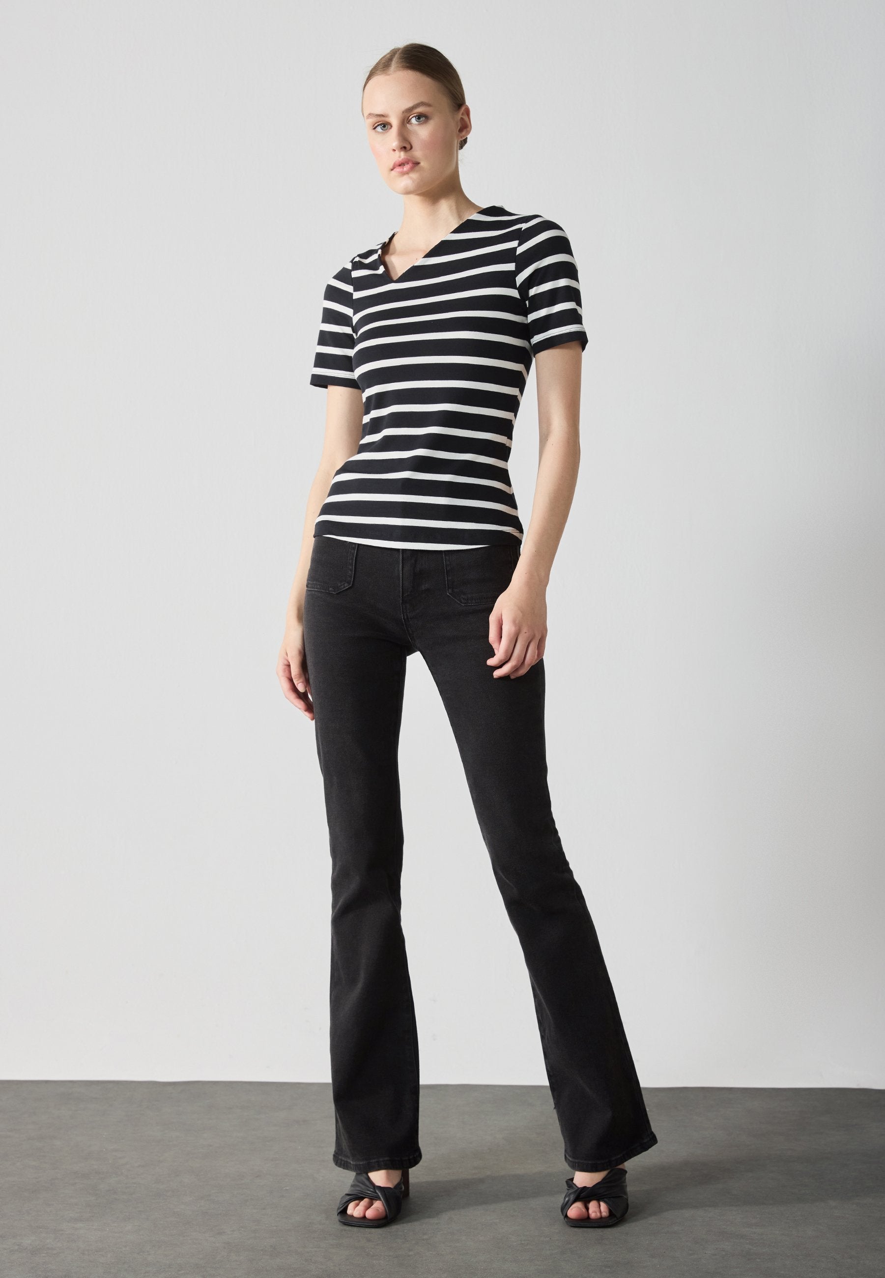 Anna Field 2 PACK - Print T-shirt - Egret/black