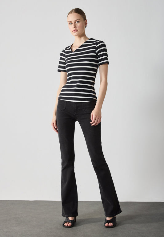 Anna Field 2 PACK - Print T-shirt - Egret/black
