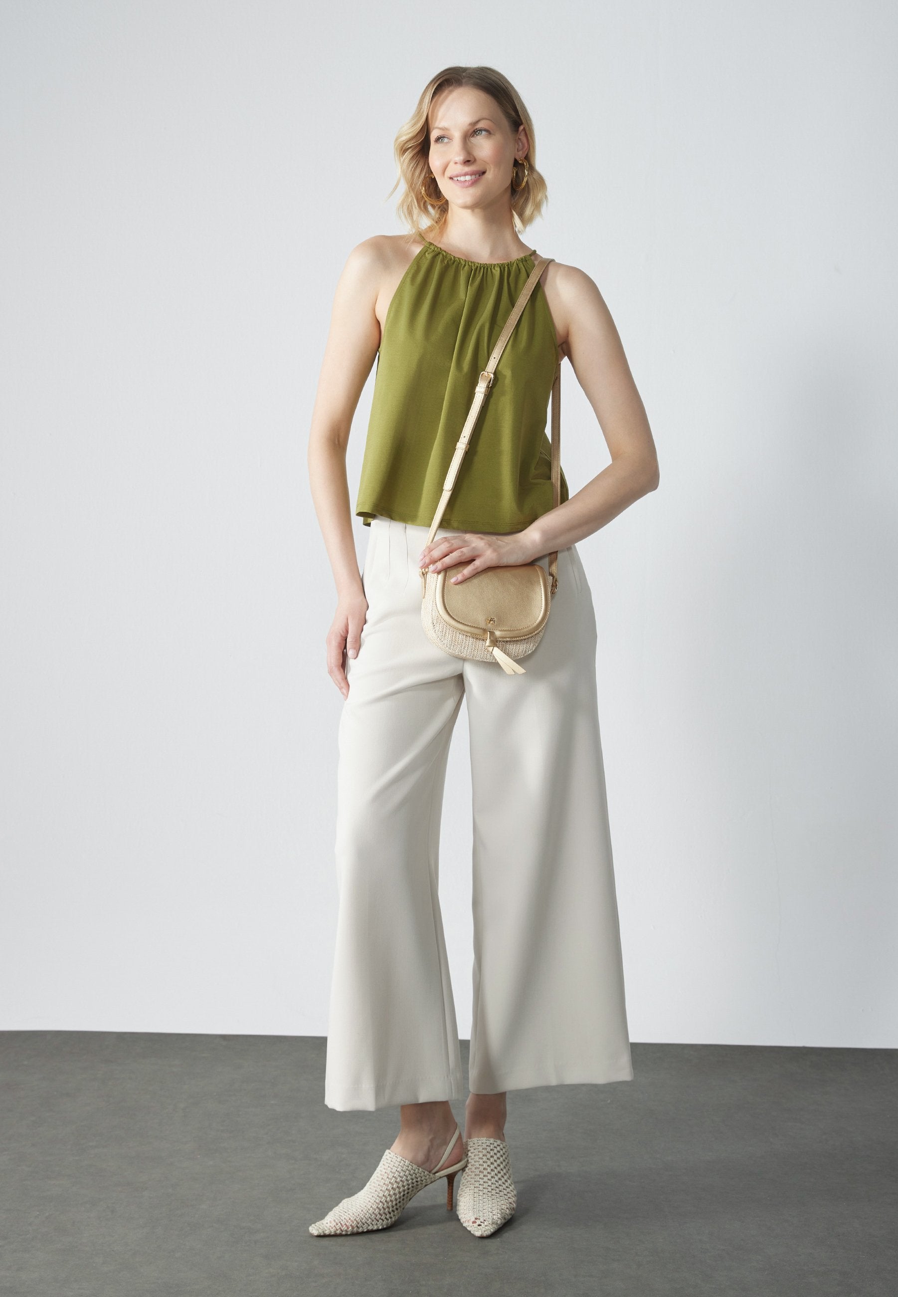 Anna Field Cross Body Bag - Beige/gold-colored
