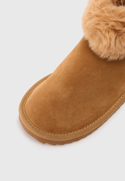 Anna Field LEATHER - Winter Boots - Cognac