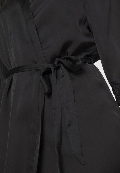 Anna Field Dressing Gown - Black
