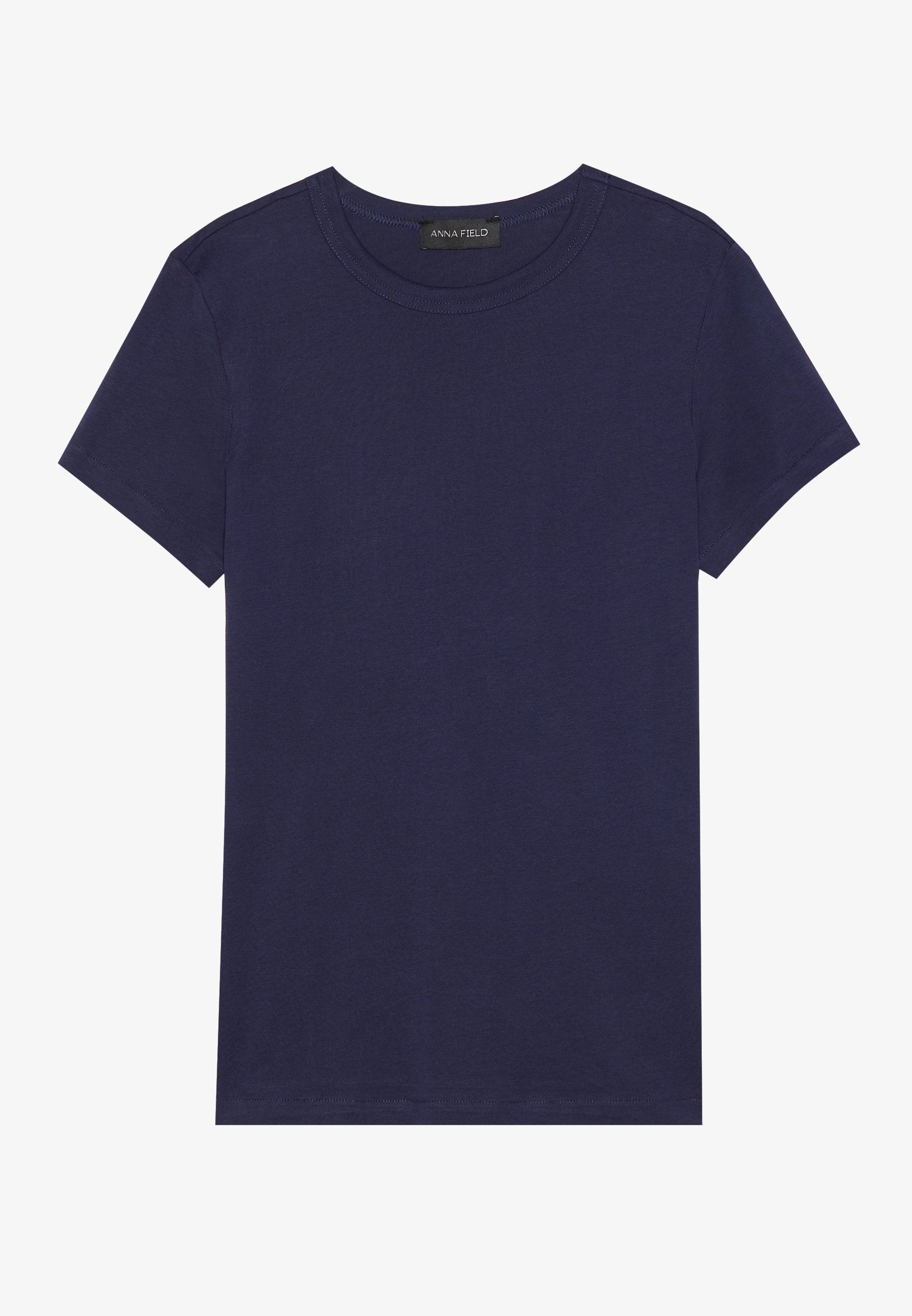 Anna Field 5 PACK - Print T-shirt - Egret/light Grey/evening Blue/black/evening Blue/egret