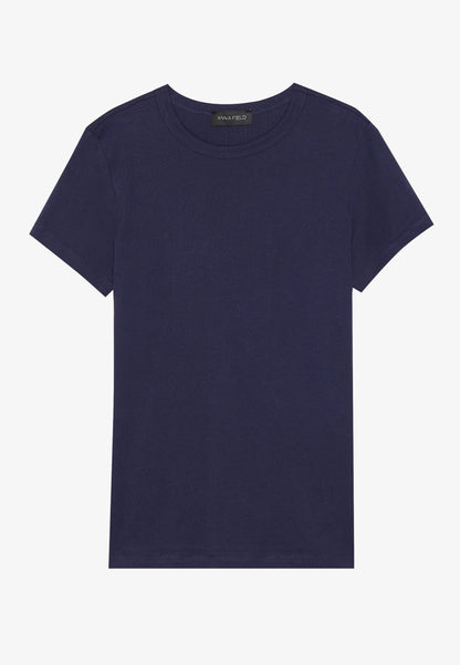 Anna Field 5 PACK - Print T-shirt - Egret/light Grey/evening Blue/black/evening Blue/egret