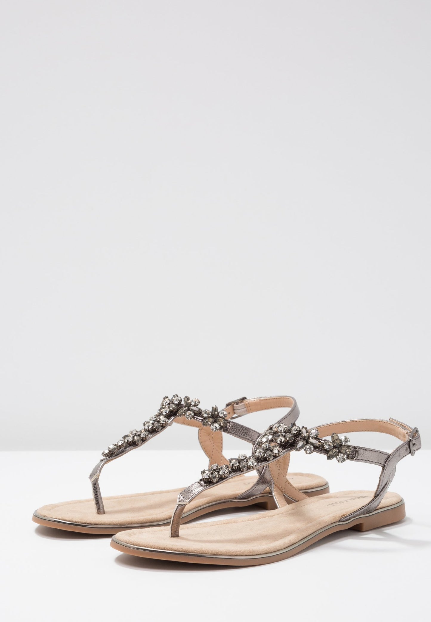 Anna Field T-Bar Sandals - Gunmetall