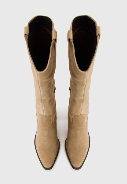 Anna Field LEATHER - High Heeled Boots - Beige