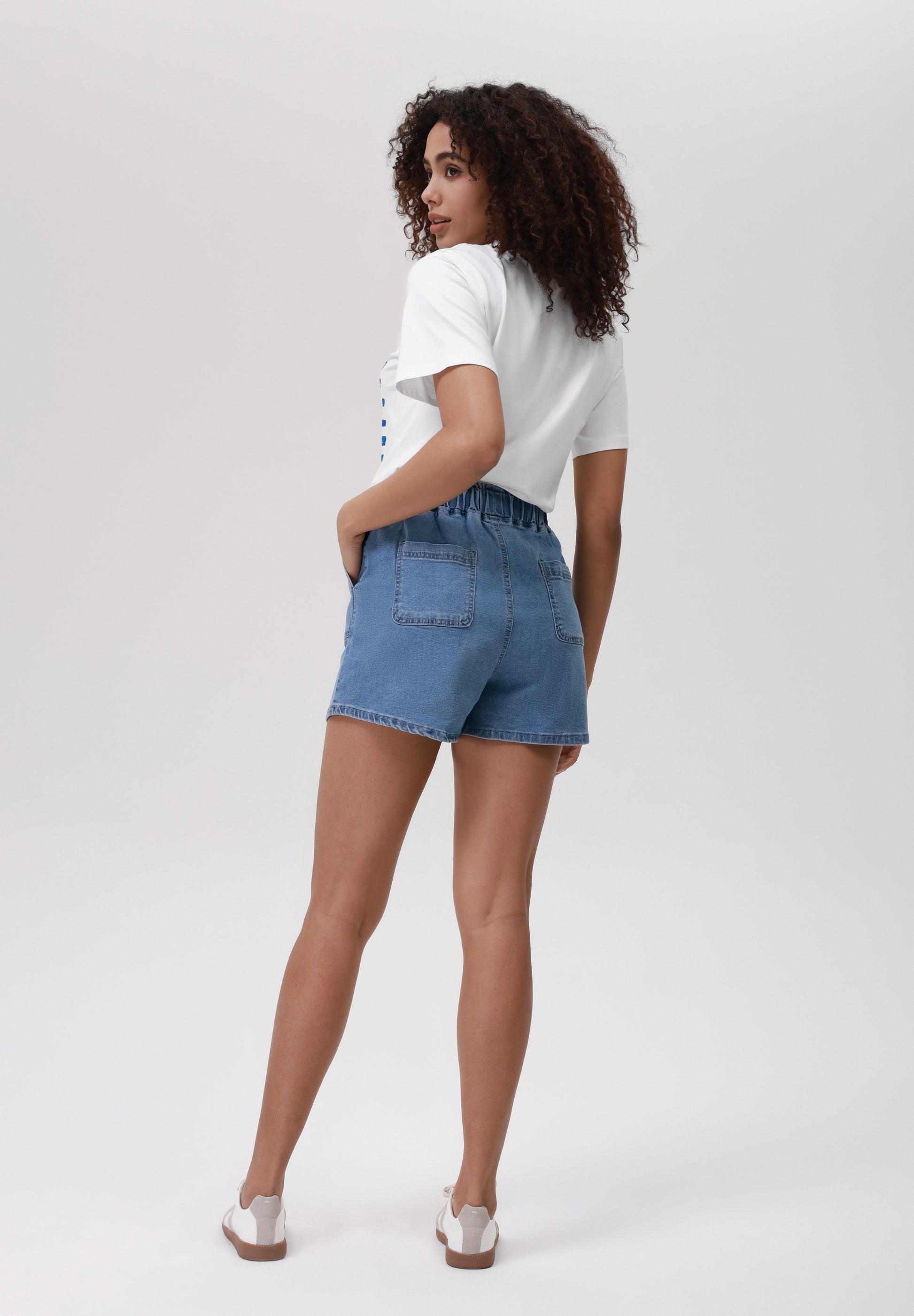 Anna Field Denim Shorts - Light Blue Wash