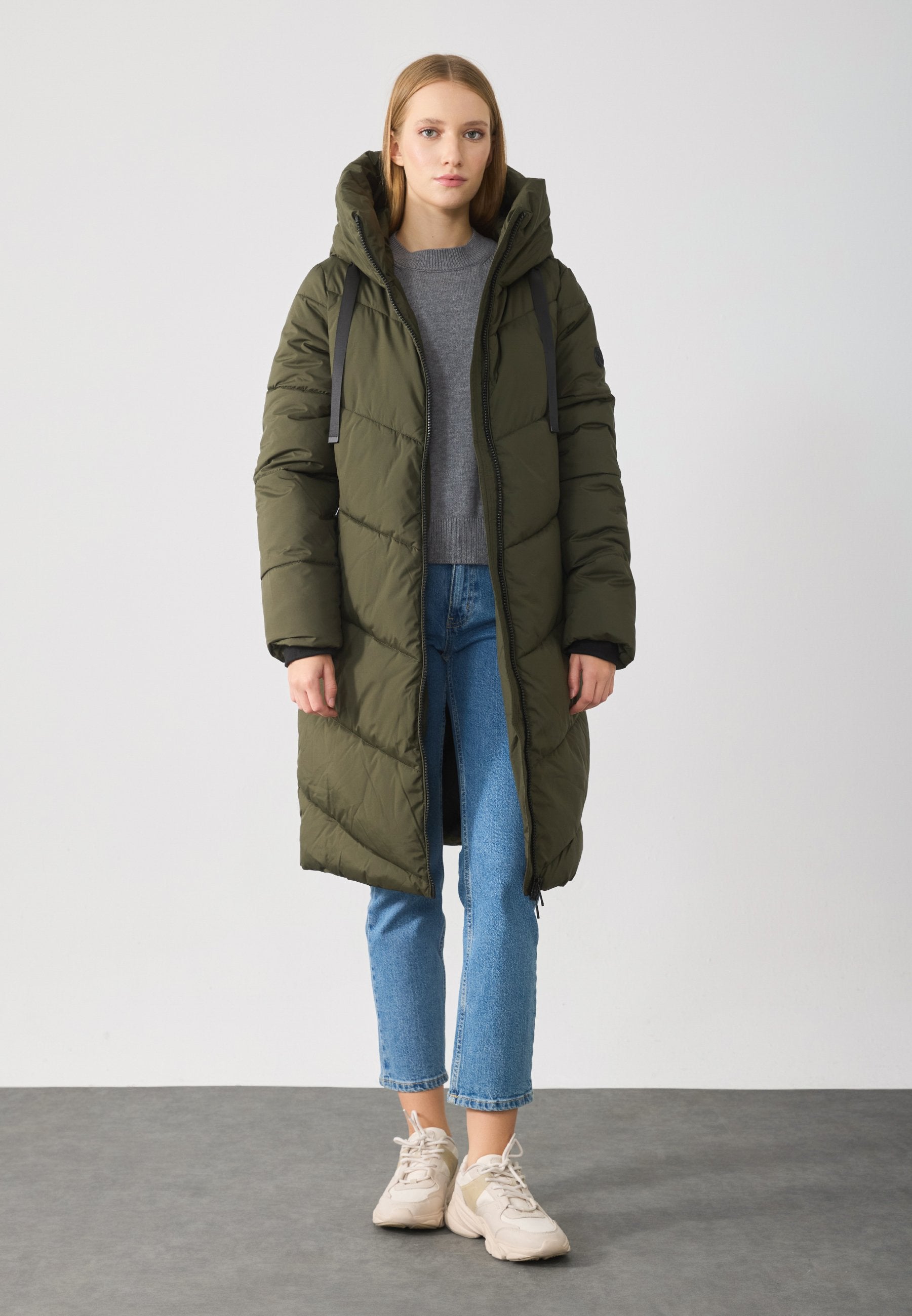 Anna Field CONTRAST - Winter Coat - Dark Green