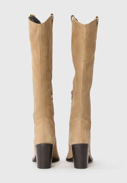Anna Field LEATHER - High Heeled Boots - Beige
