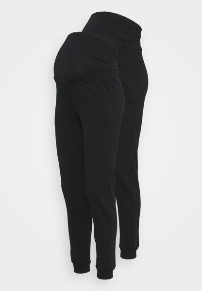 2 Pack - Regular Fit Joggers - Overbump - Tracksuit Bottoms - Black/Black