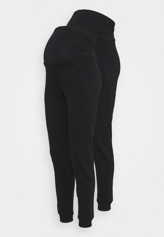  2 Pack - Regular Fit Joggers - Overbump - Tracksuit Bottoms - Black/Black