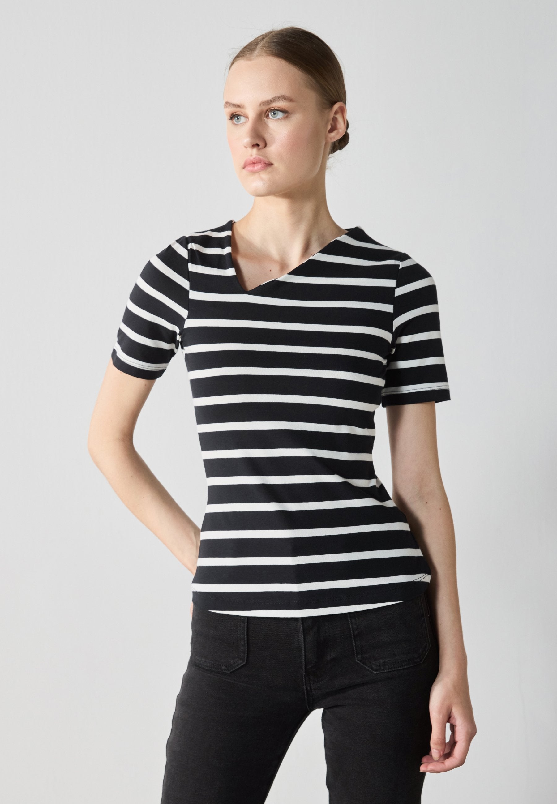 Anna Field 2 PACK - Print T-shirt - Egret/black