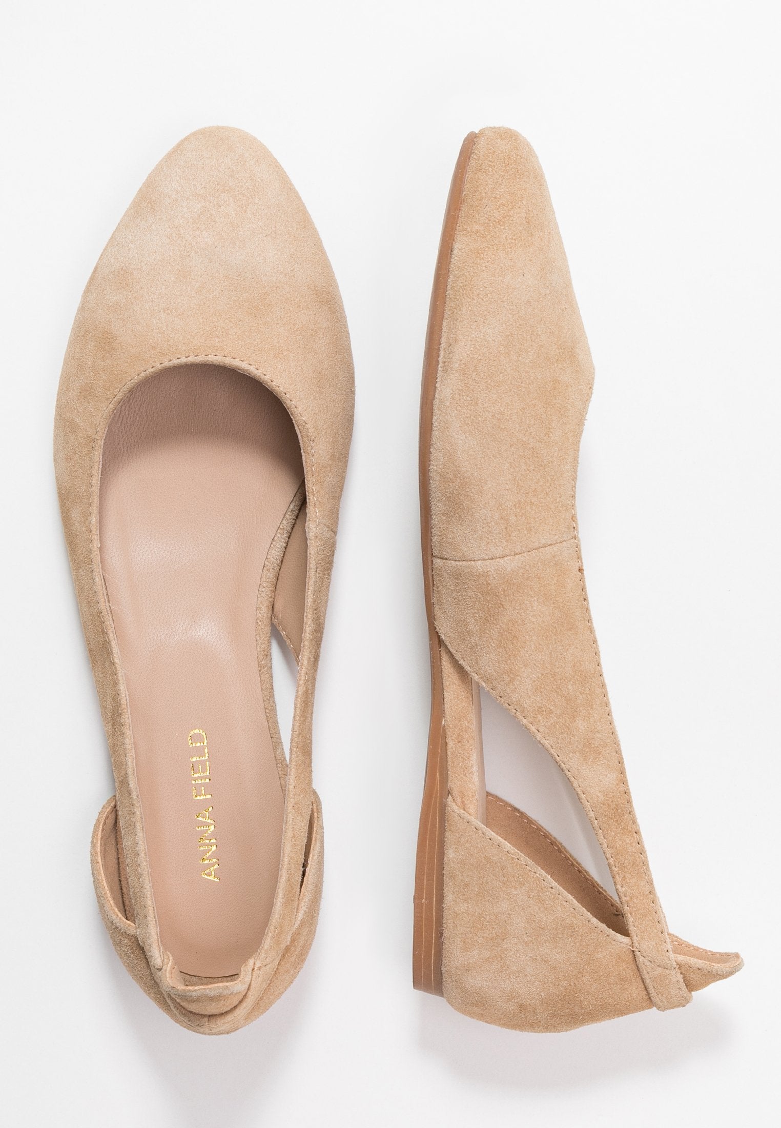  Leather- Ballet Pumps - Beige