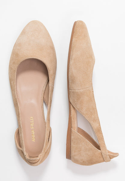  Leather- Ballet Pumps - Beige