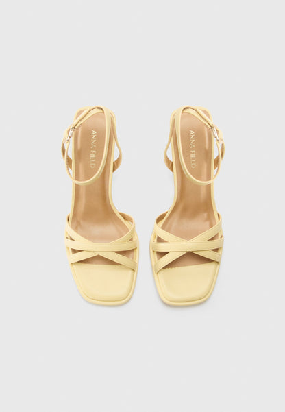Anna Field Ankle Cuff Sandals - Light Yellow