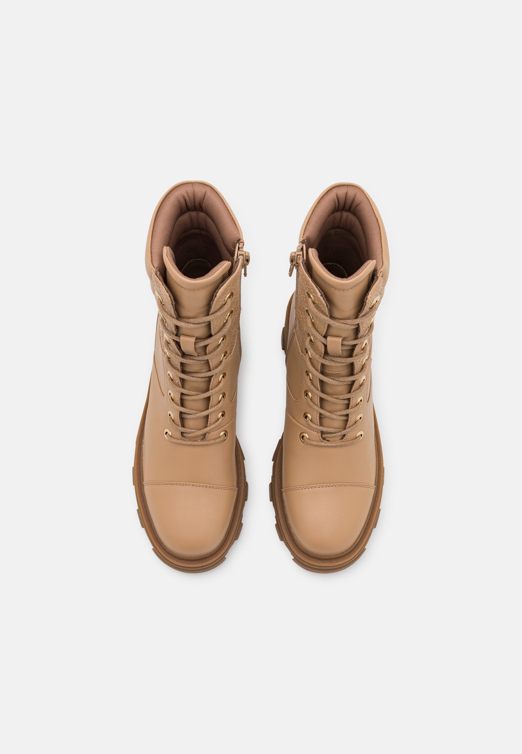 Anna Field Lace-Up Ankle Boots - Beige