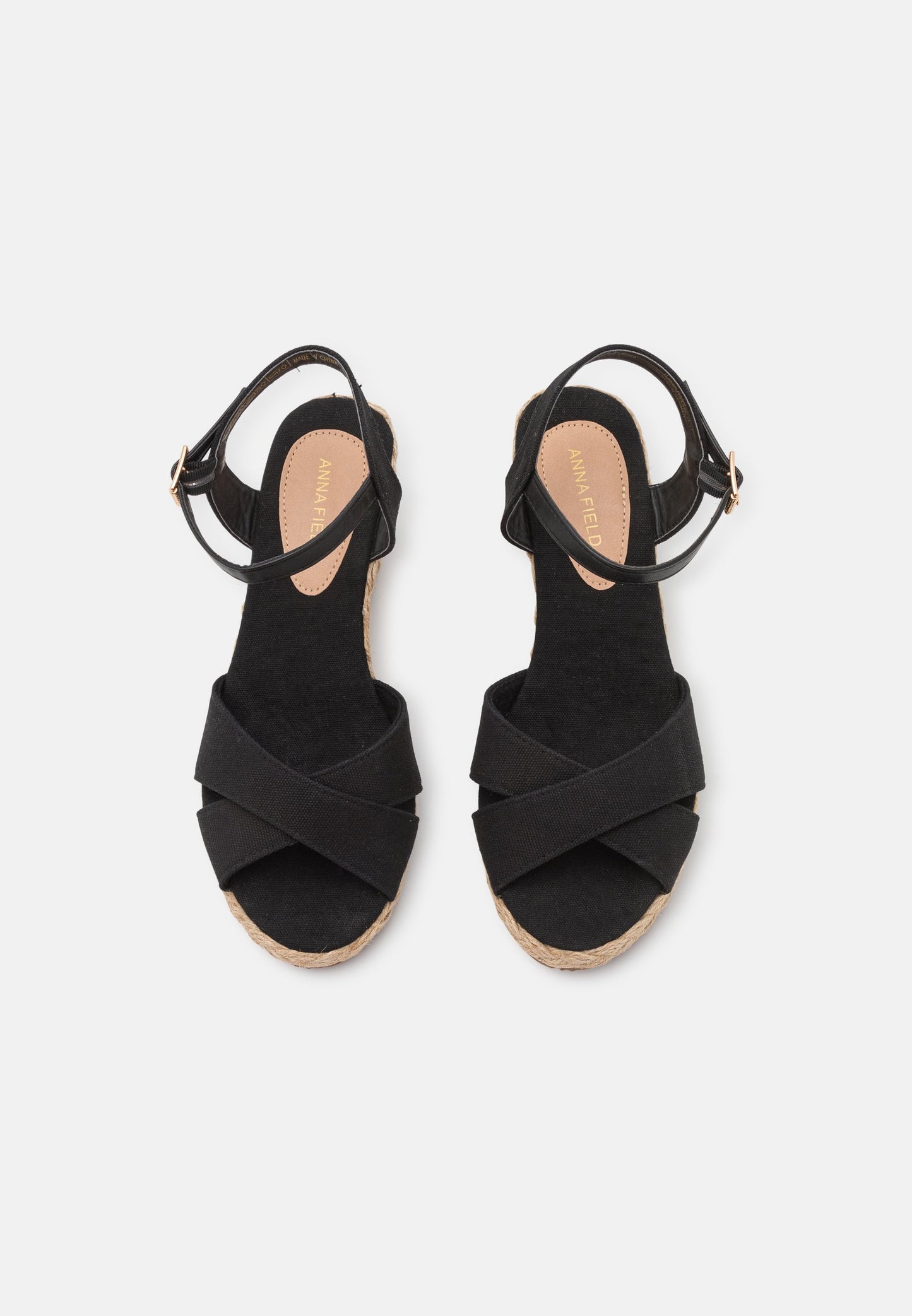 Anna Field Wedge Sandals - Black