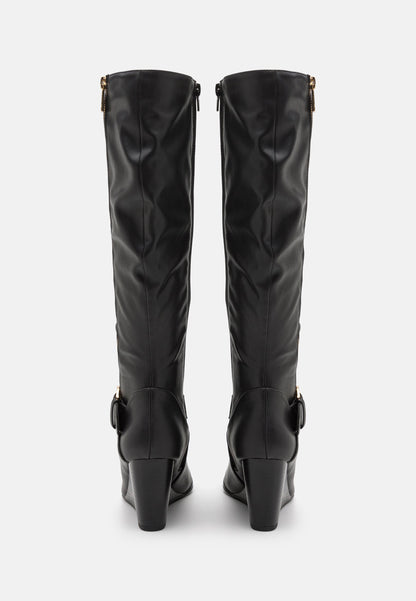 Anna Field Wedge Boots - Black