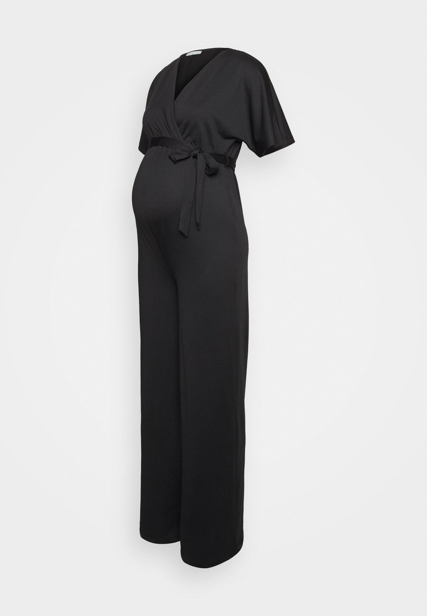  Short Sleeve Wrap Jumpsuit - Jumpsuit - Black