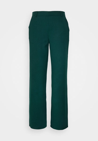 Anna Field ADAPTIVE WIDE LEG PANTS - Trousers - Dark Green