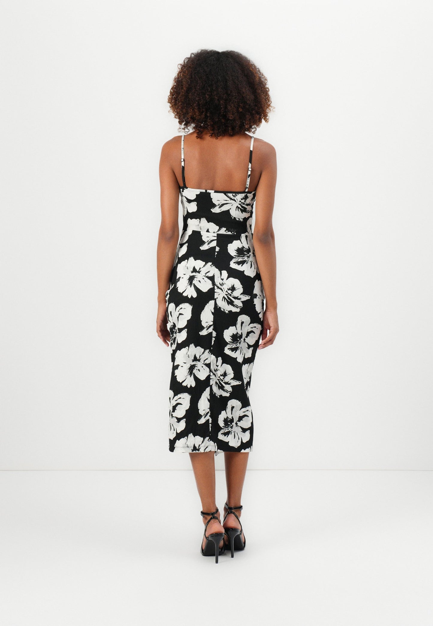 Anna Field DO NOT USE WRAP STRAPPY MIDI DRESS - Jersey Dress - Black/white