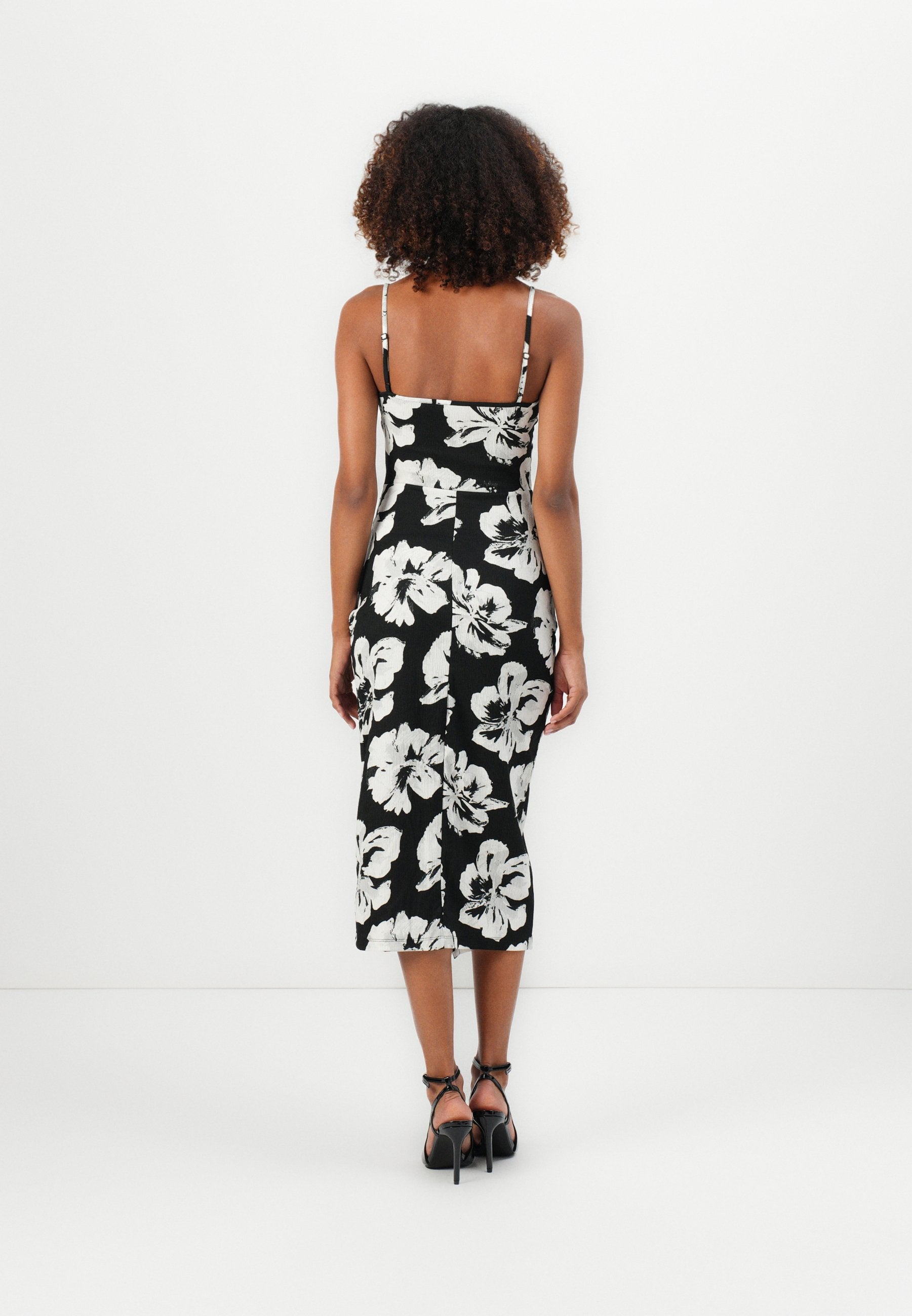 Anna Field DO NOT USE WRAP STRAPPY MIDI DRESS - Jersey Dress - Black/white
