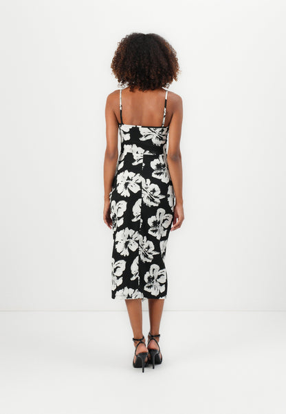Anna Field DO NOT USE WRAP STRAPPY MIDI DRESS - Jersey Dress - Black/white