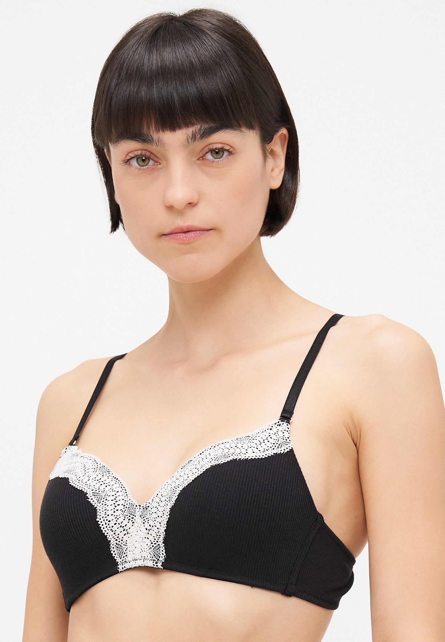 Anna Field 2 PACK - Triangle Bra - Black/grey Melange
