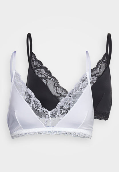 Anna Field 2 Pack - Triangle Bra - Black/ White