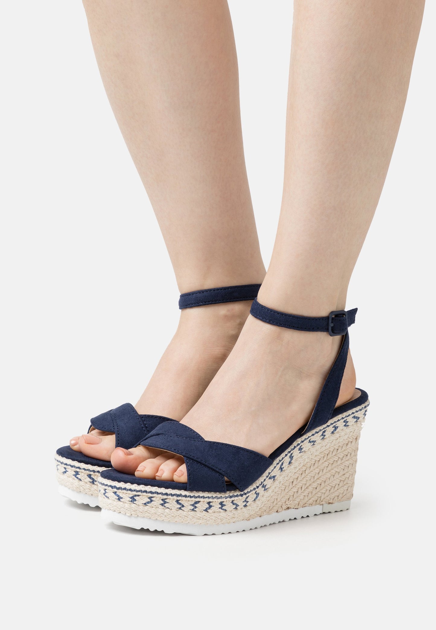 Anna Field Wedge Sandals - Dark Blue