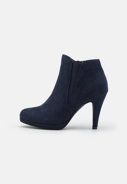 Anna Field High Heeled Ankle Boots - Dark Blue