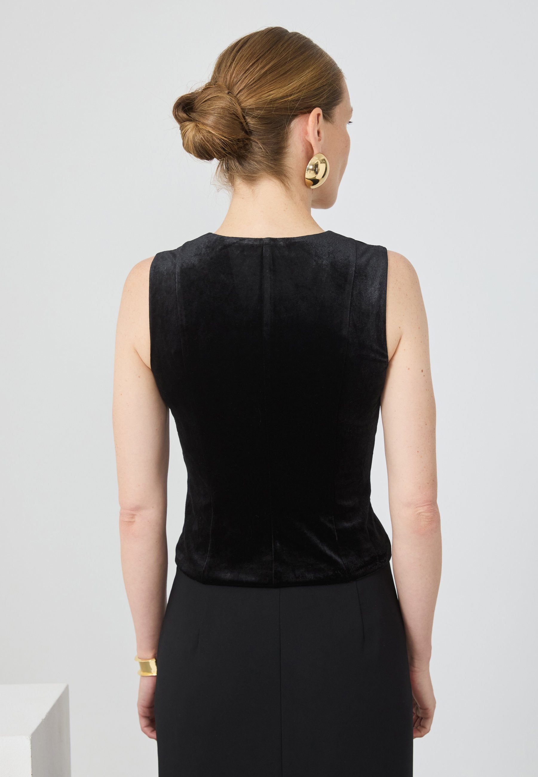 Anna Field BLACK VELVET TOP - Top - Black