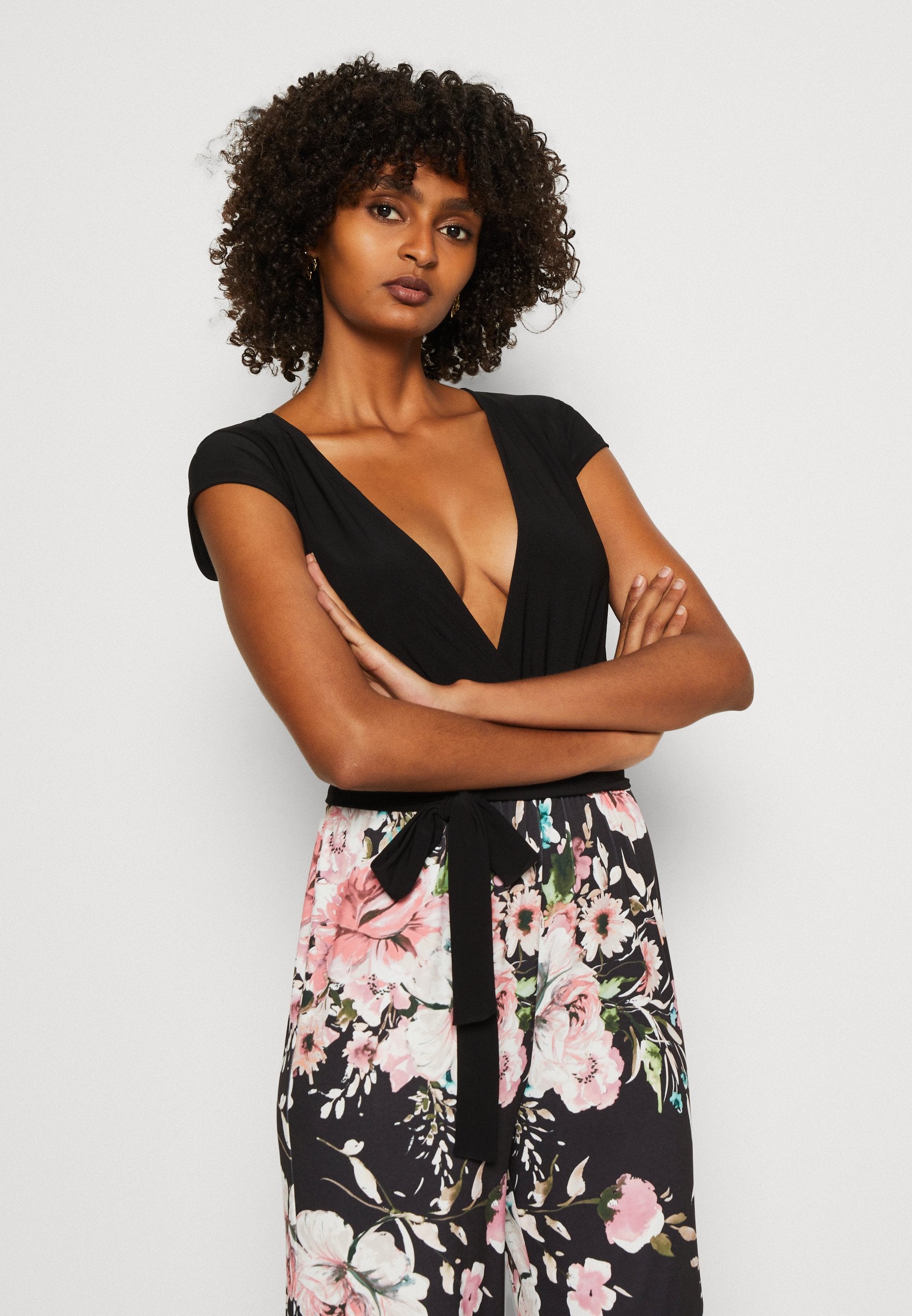 Anna Field Jumpsuit - Black/Multi-Coloured