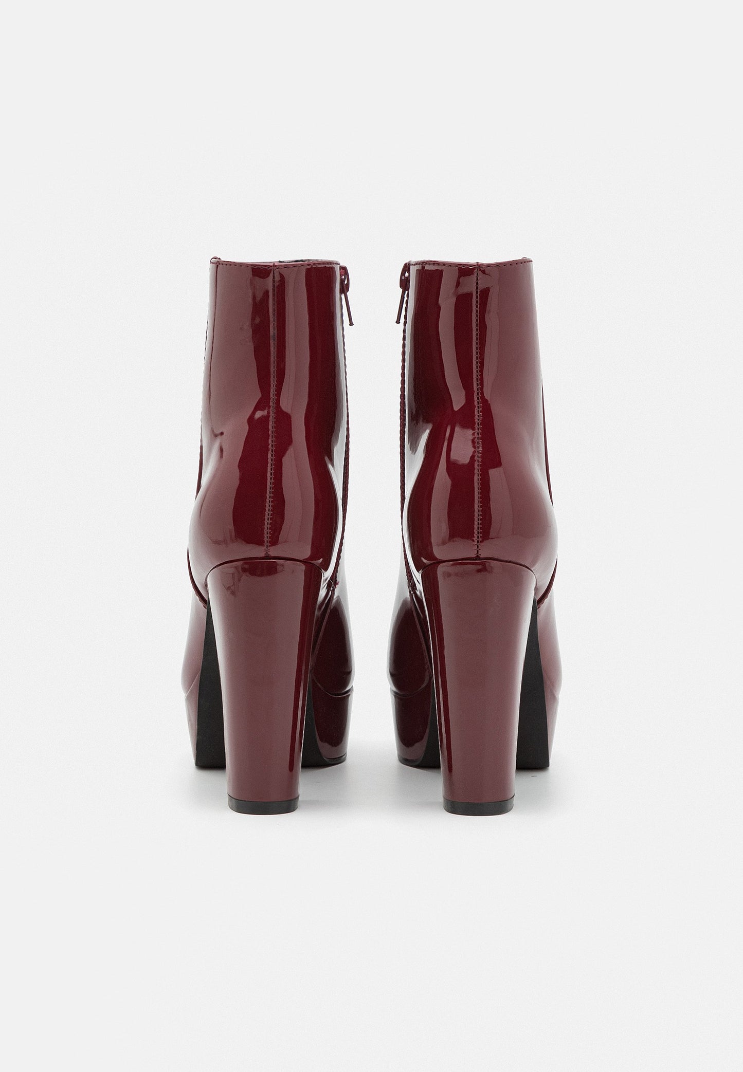 Anna Field High Heeled Ankle Boots - Dark Red