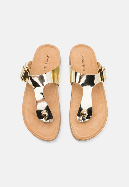 Anna Field T-bar Sandals - Gold-coloured
