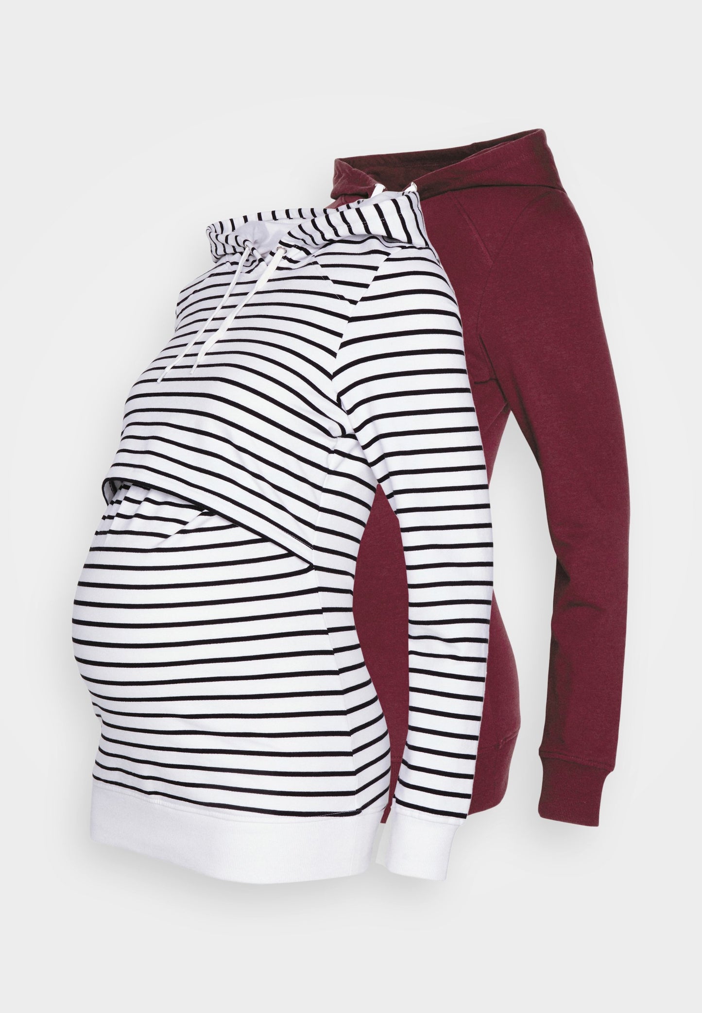  2 Pack - Hoodie - Black-White/Bordeaux