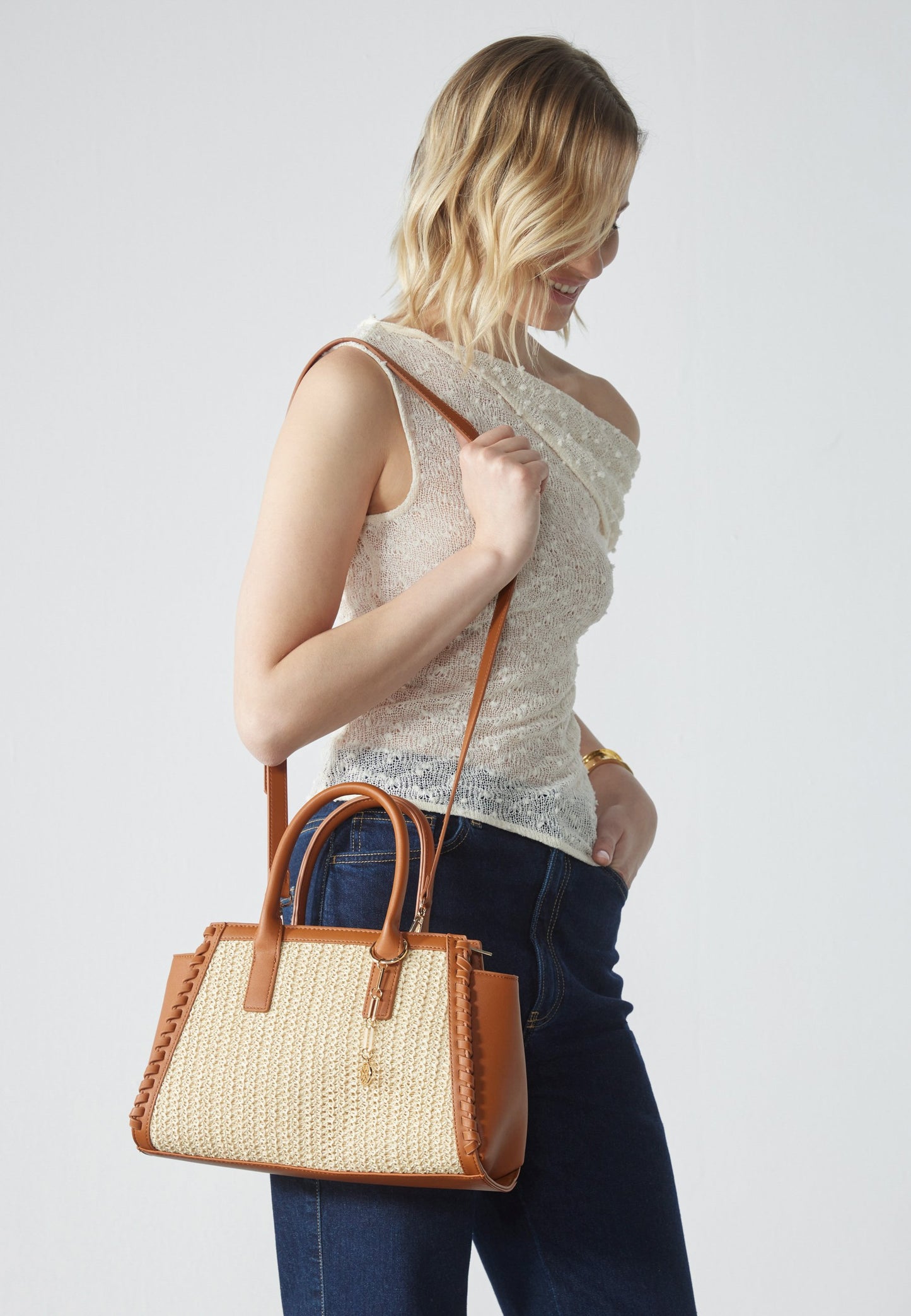 Anna Field Handbag - Beige,brown