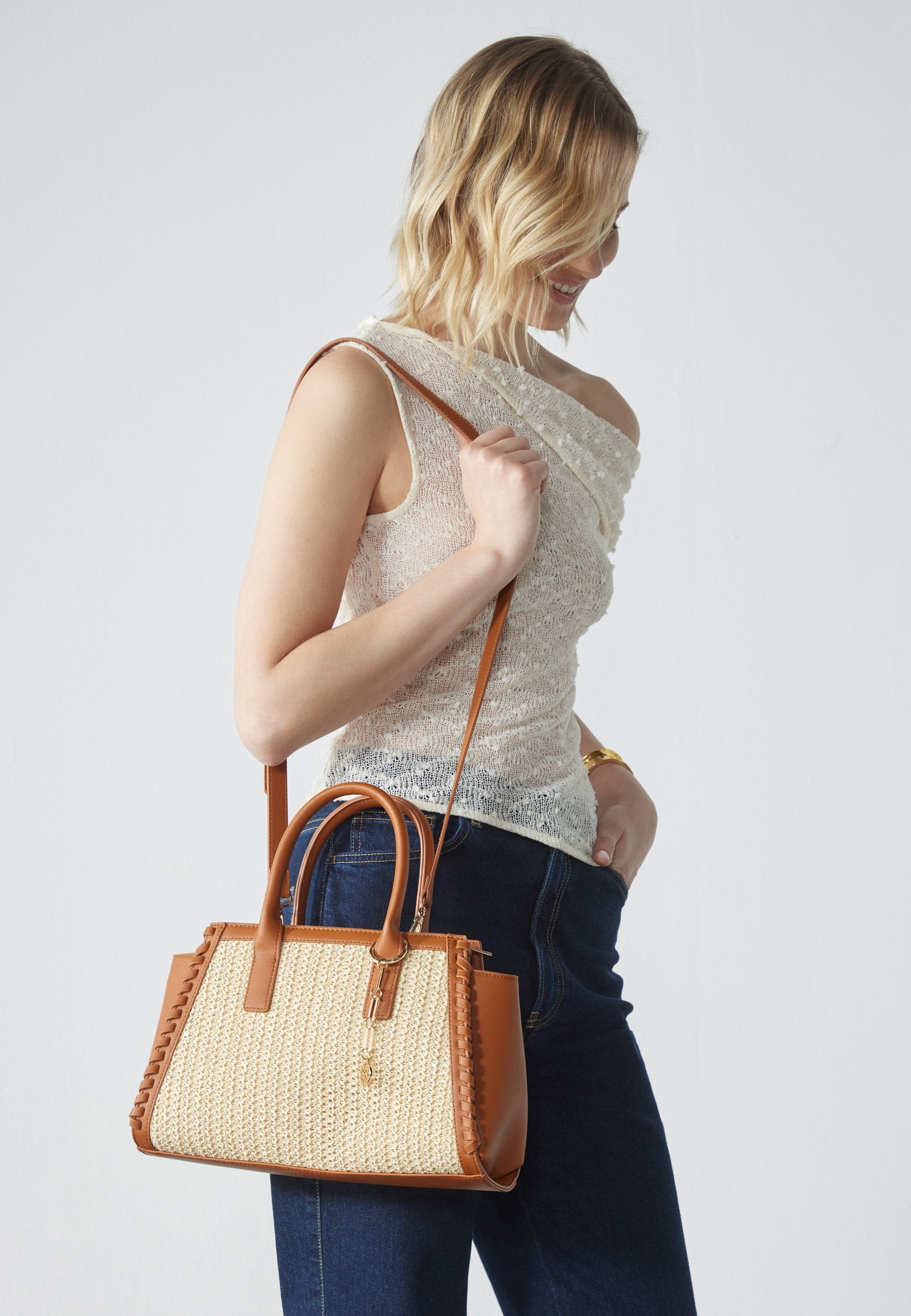 Anna Field Handbag - Beige,brown