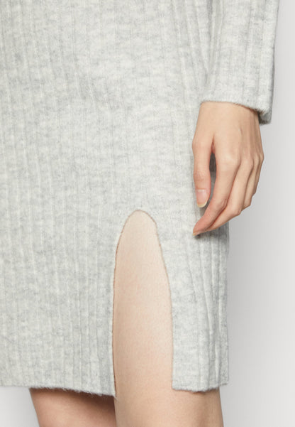 Anna Field Jumper Dress - Mottled Light Grey