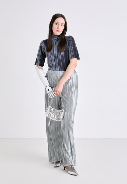 Anna Field ADAPTIVE FOLDED WATERFALL NECK - Print T-shirt - Dark Grey