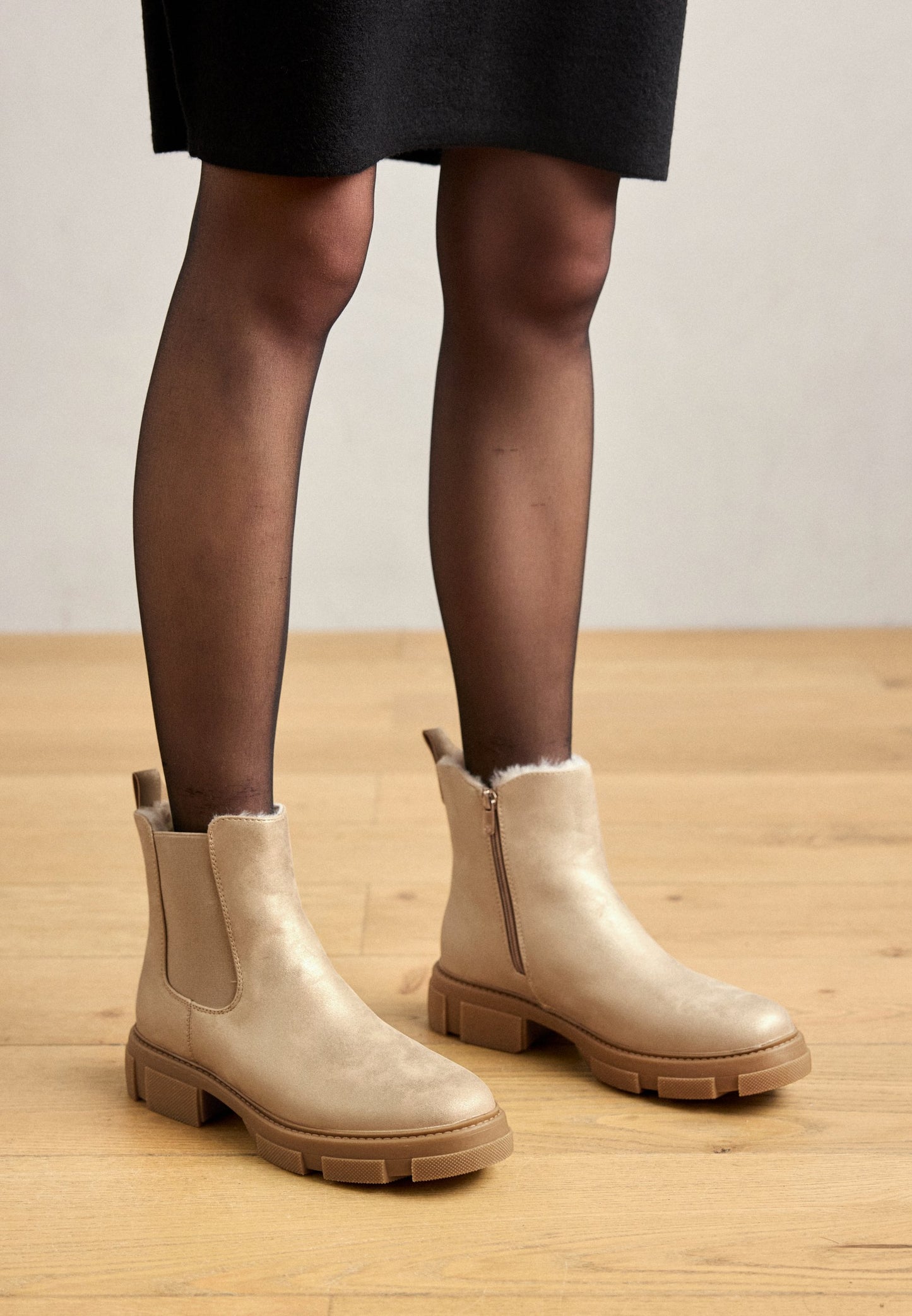 Anna Field Platform Ankle Boots - Cognac