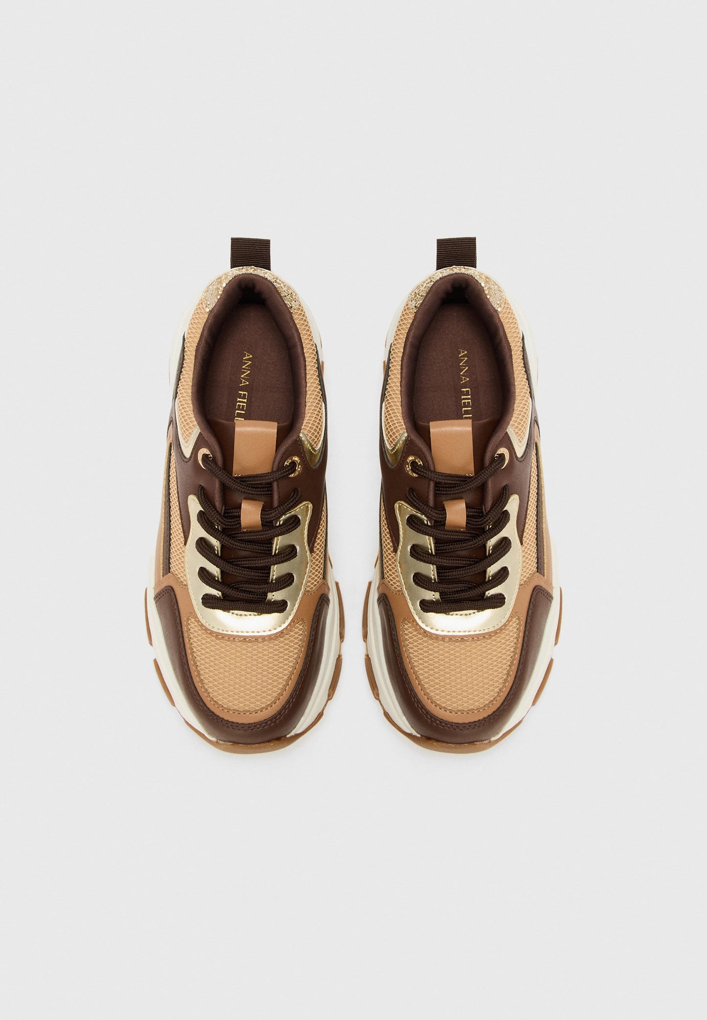 Anna Field Trainers - Dark Brown/gold-coloured/cognac