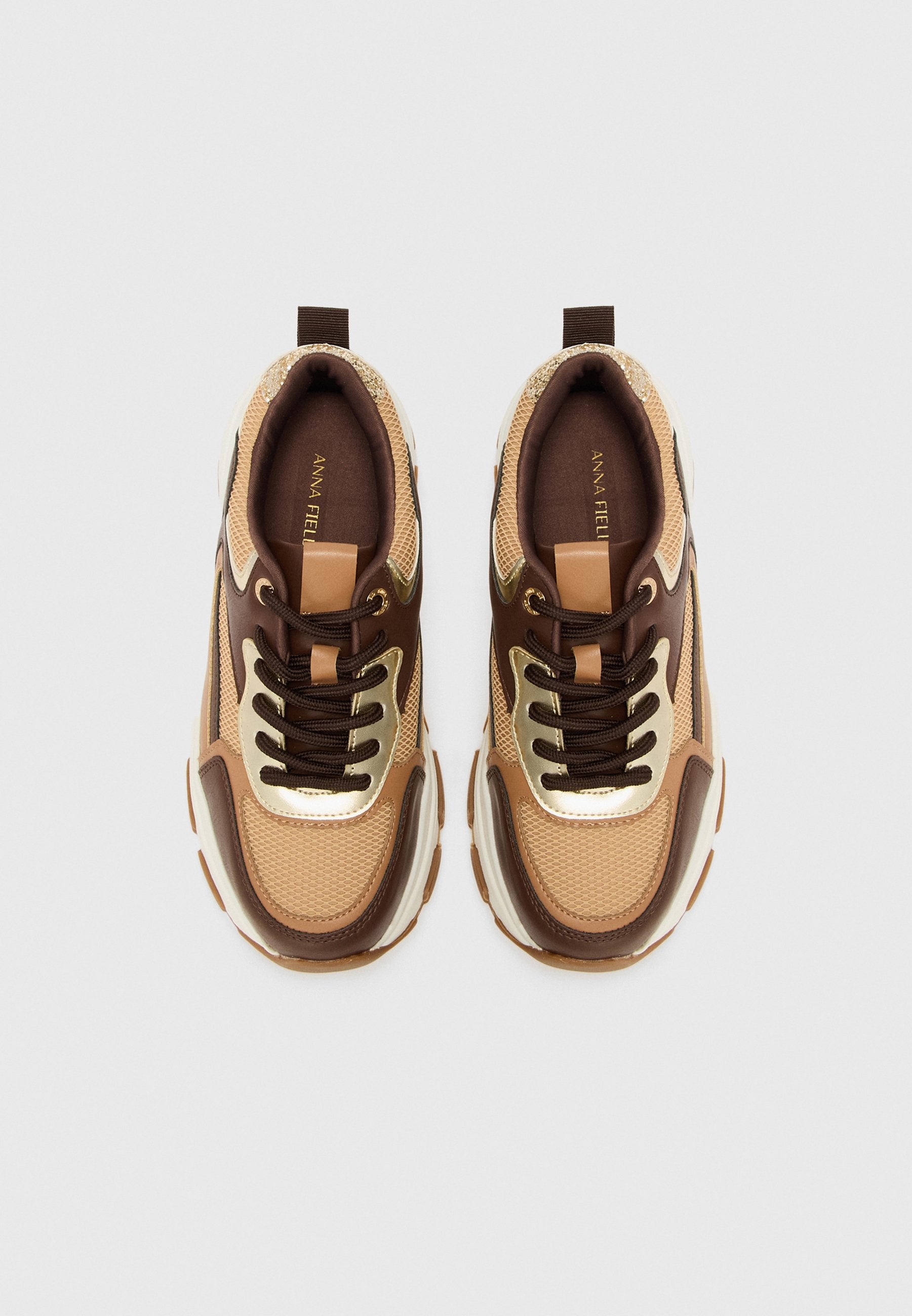 Anna Field Trainers - Dark Brown/gold-coloured/cognac