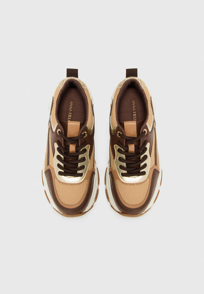 Anna Field Trainers - Dark Brown/gold-coloured/cognac
