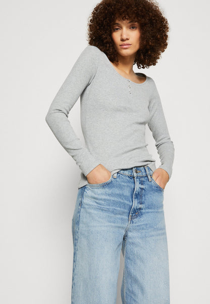 Anna Field Long Sleeved Top - Mottled Grey