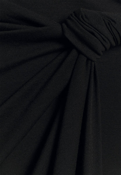 Anna Field Front Knot Midi Skirt - Pencil Skirt - Black