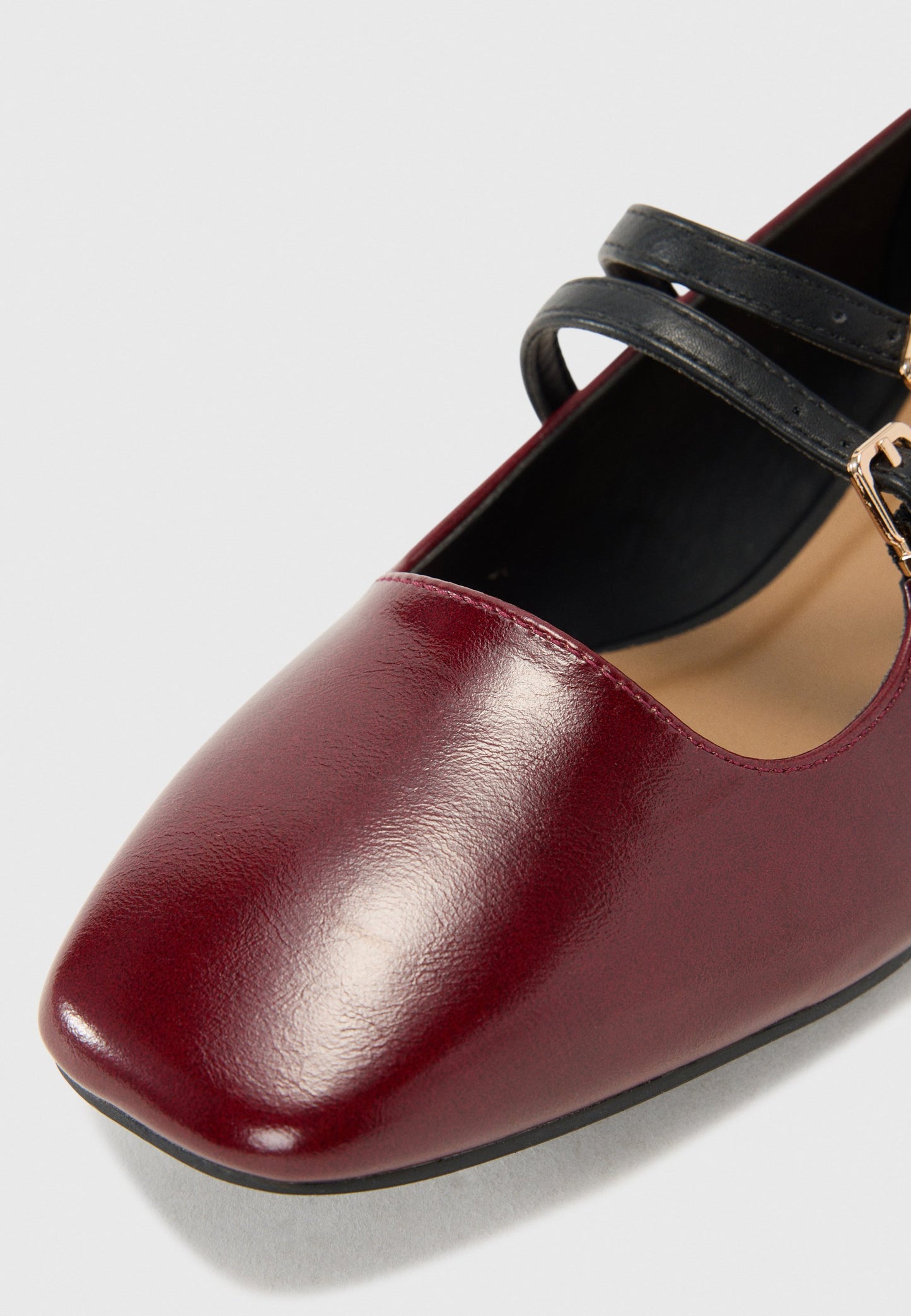 Anna Field Ballet Pumps - Burgundy Black