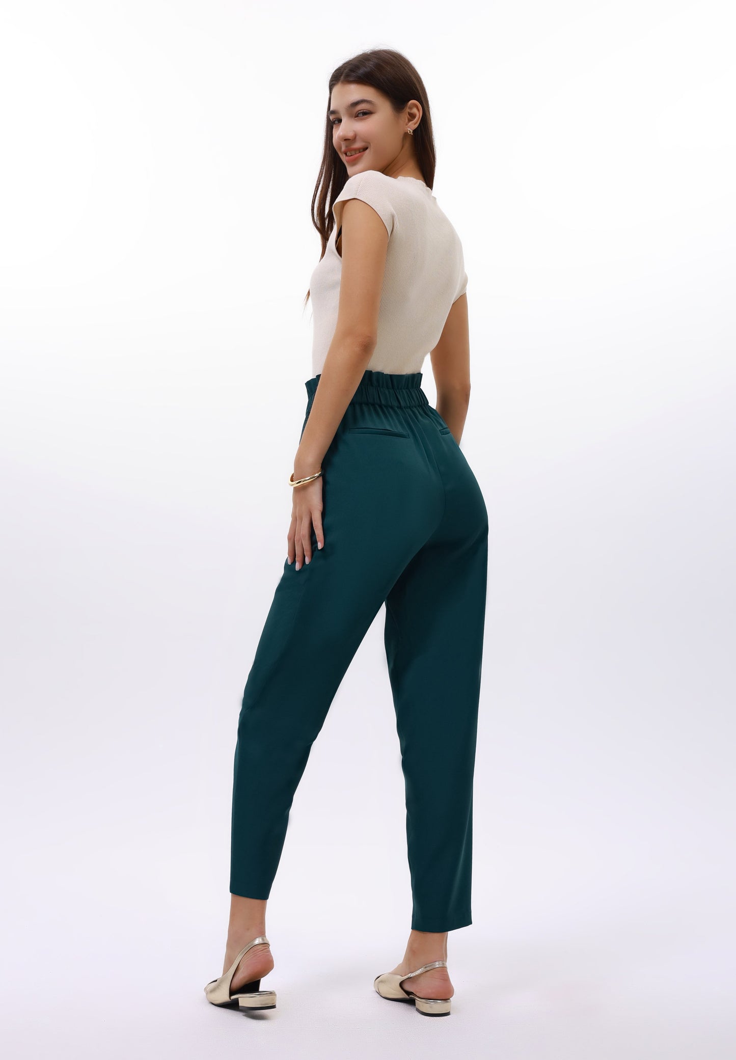 Anna Field Trousers - Petrol