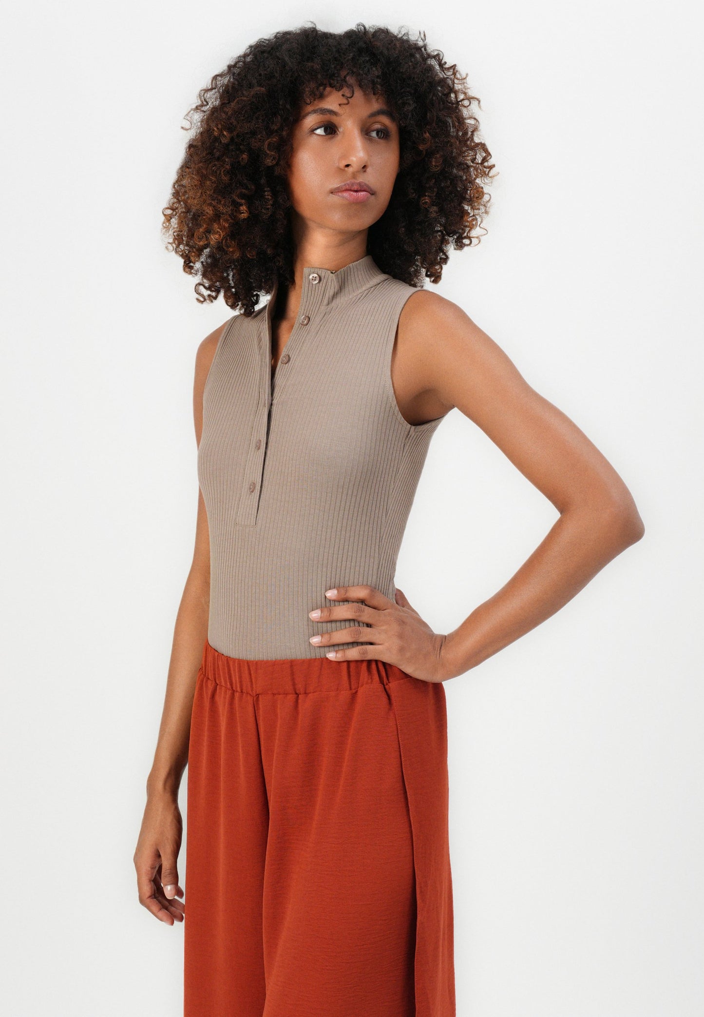 Anna Field SUMMER CULOTTE OPEN HEM - Trousers - Bordeaux