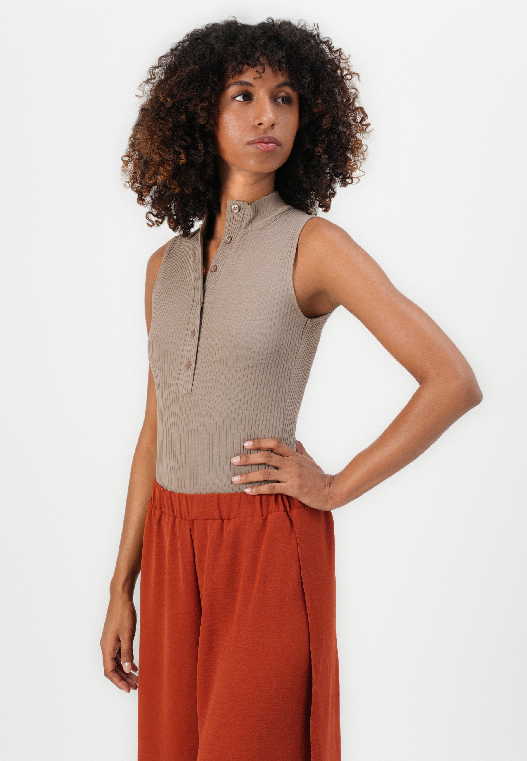 Anna Field SUMMER CULOTTE OPEN HEM - Trousers - Bordeaux