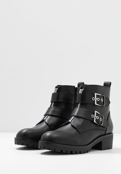 Anna Field Cowboy/Biker Ankle Boot - Black
